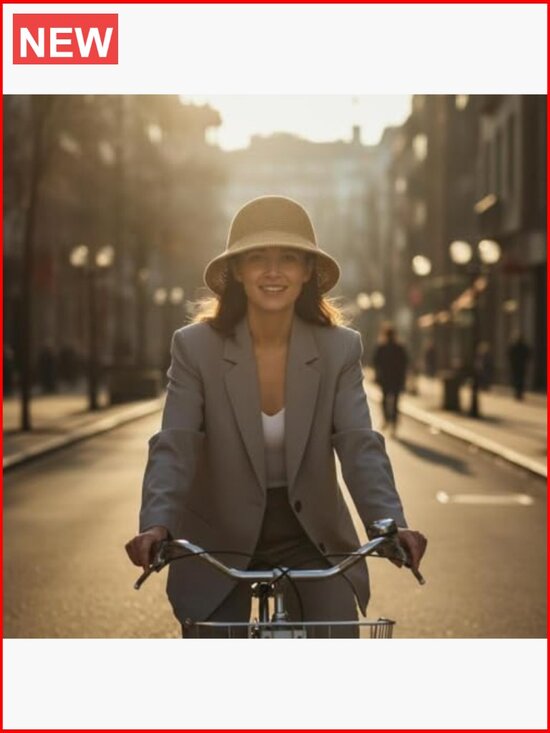 Women Straw Bucket Hat Knitted Paper Foldable Sun Hat Travel Beach UV Protection main image 6